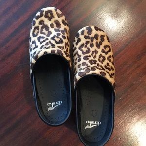 Leopard Print Dansko Clogs